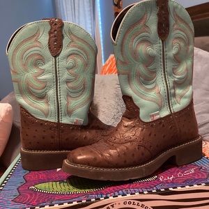 Justin Boots - Ostrich print